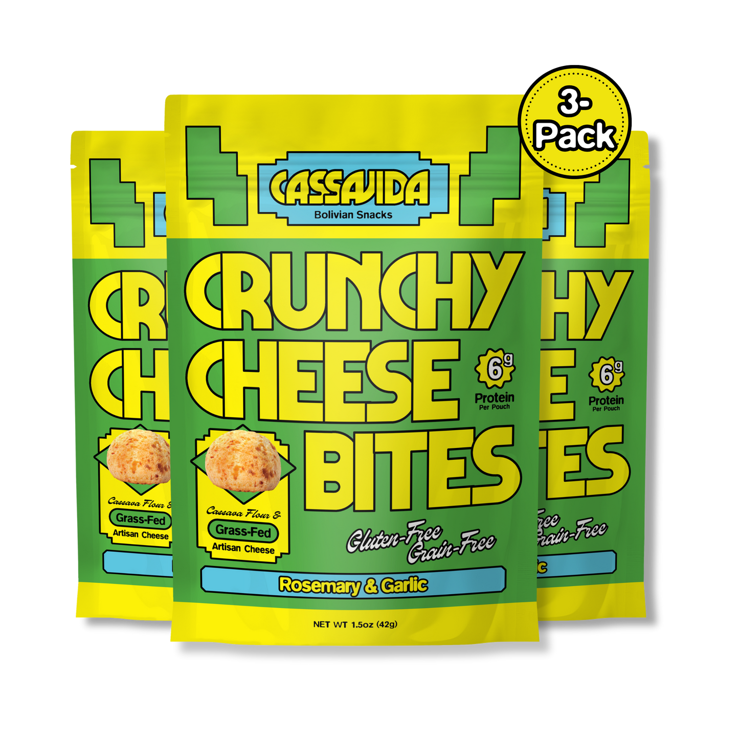 Crunchy Cheese Bites - Rosemary Garlic